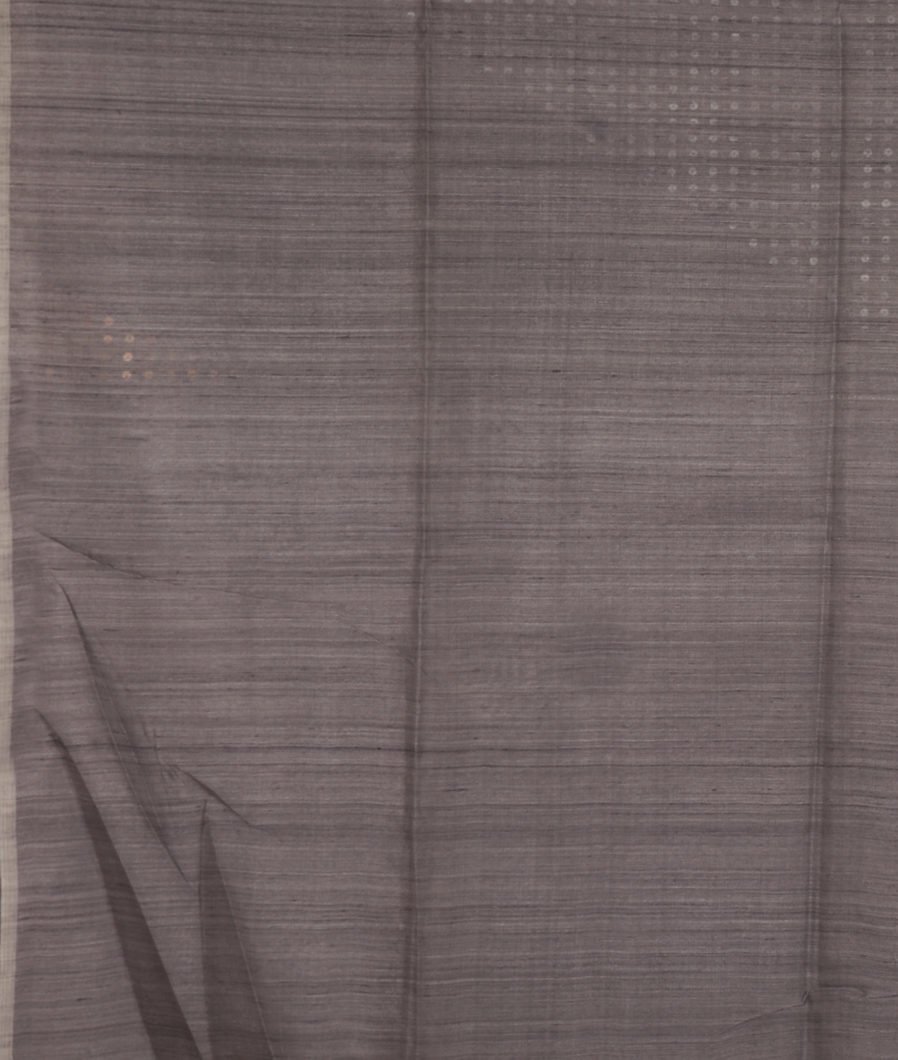Grey Handwoven Tussar Saree T3542863