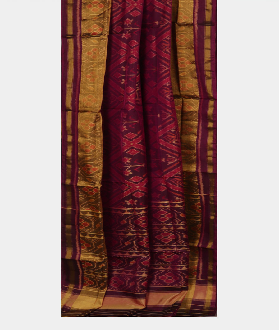 Purple Patola Silk Saree T3673532
