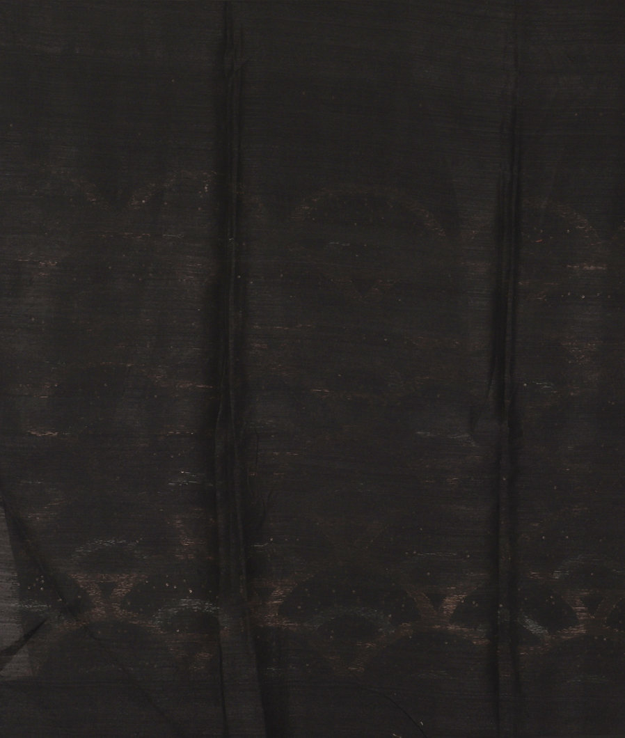 Black Handwoven Tussar Saree T3543293
