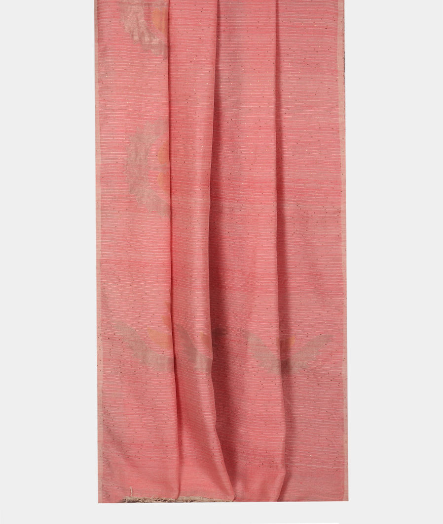 Pink Handwoven Tussar Saree T3421152