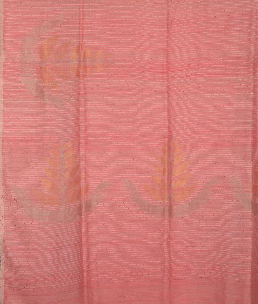 Pink Handwoven Tussar Saree T3421154