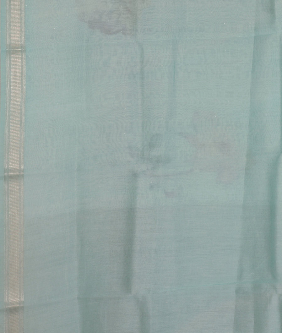 Blue Chanderi Cotton Saree T3526413