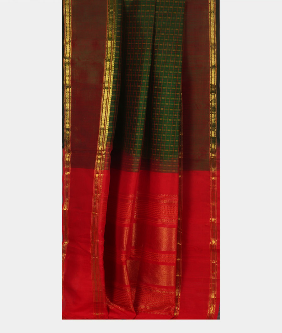 Green Silk Cotton Saree T3683082