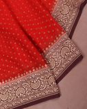 Red Banaras Georgette Silk Saree T3685871