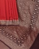 Red Banaras Georgette Silk Saree T3685874