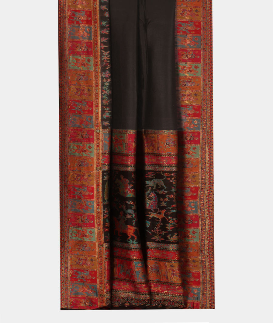 Black Cashmere Kani Silk Saree T3704442