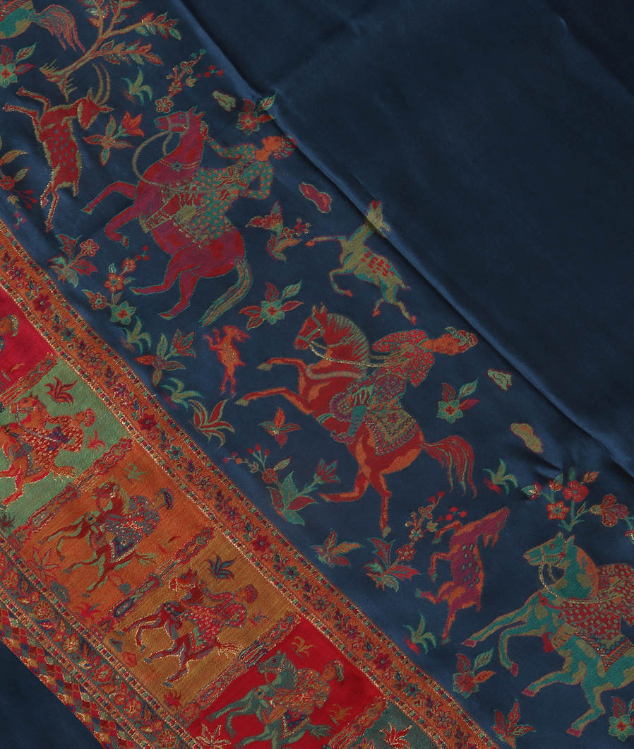 Blue Cashmere Kani Silk Saree T370445-image