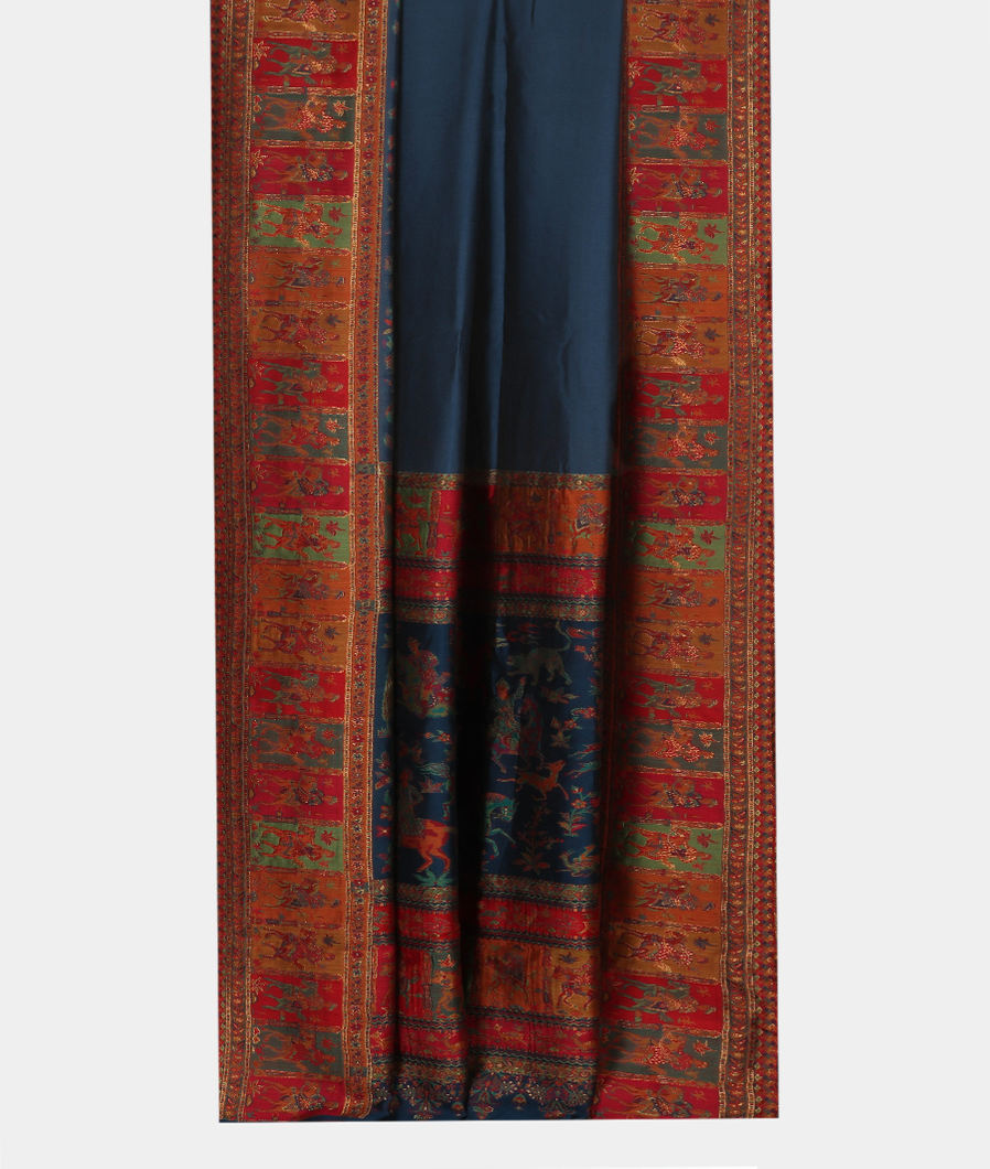 Blue Cashmere Kani Silk Saree T3704452