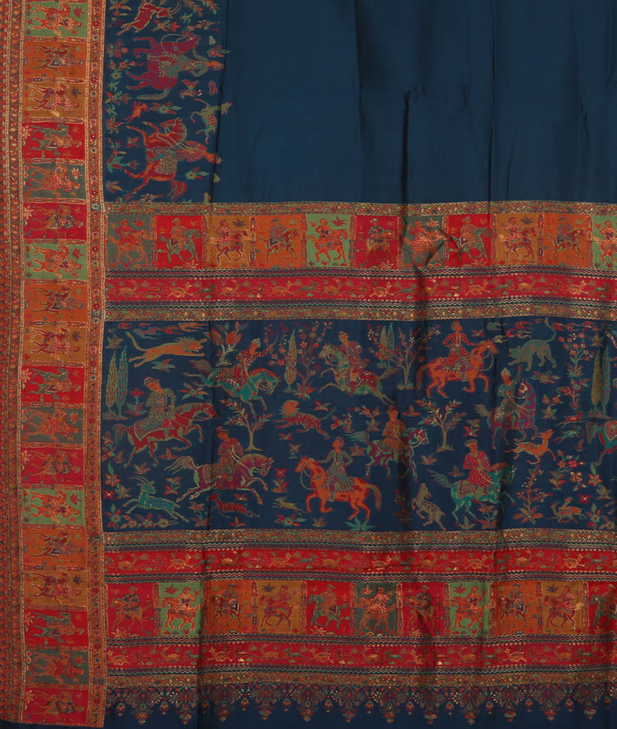 Blue Cashmere Kani Silk Saree T3704454