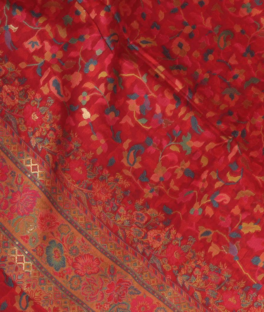 Red Cashmere Kani Silk Saree T370431-image