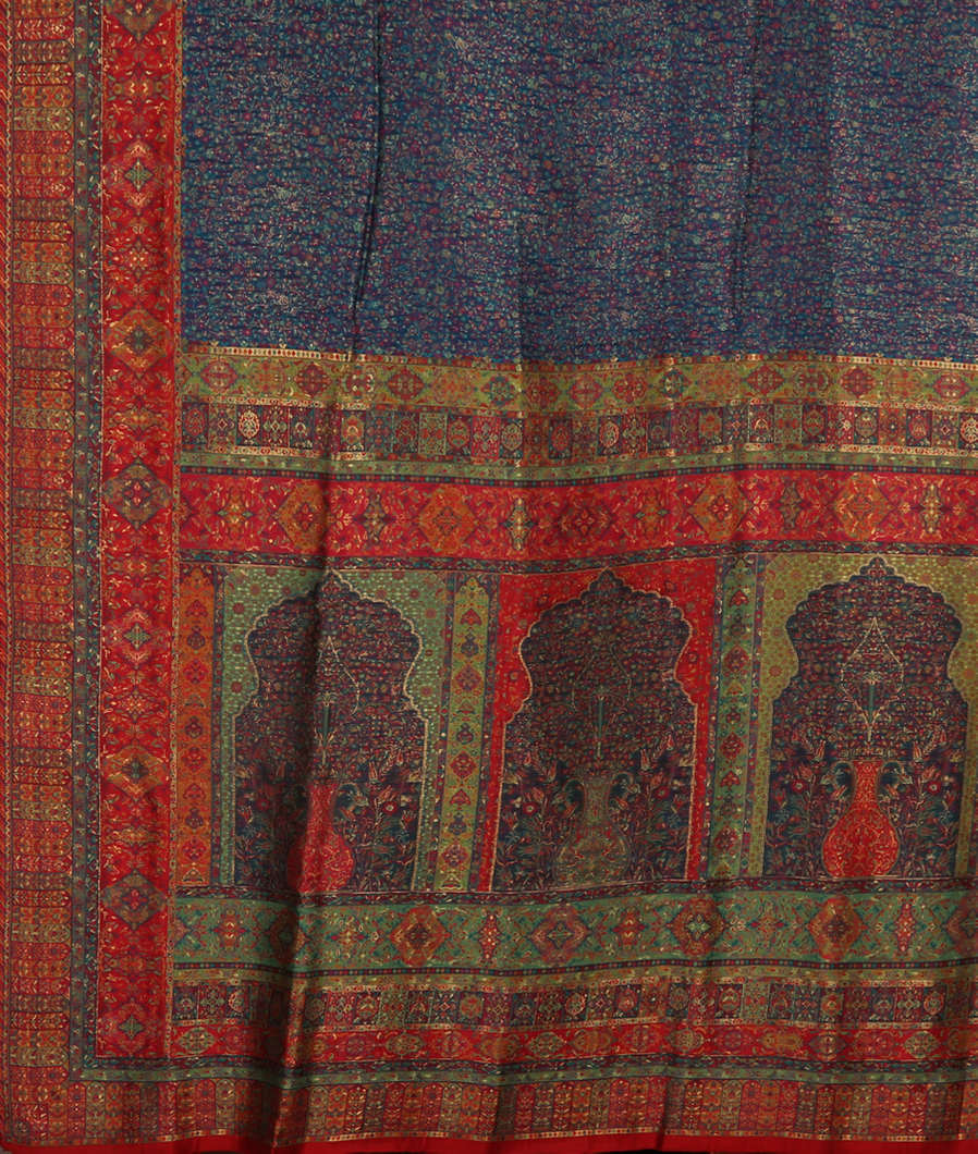 Blue Cashmere Kani Silk Saree T3704394