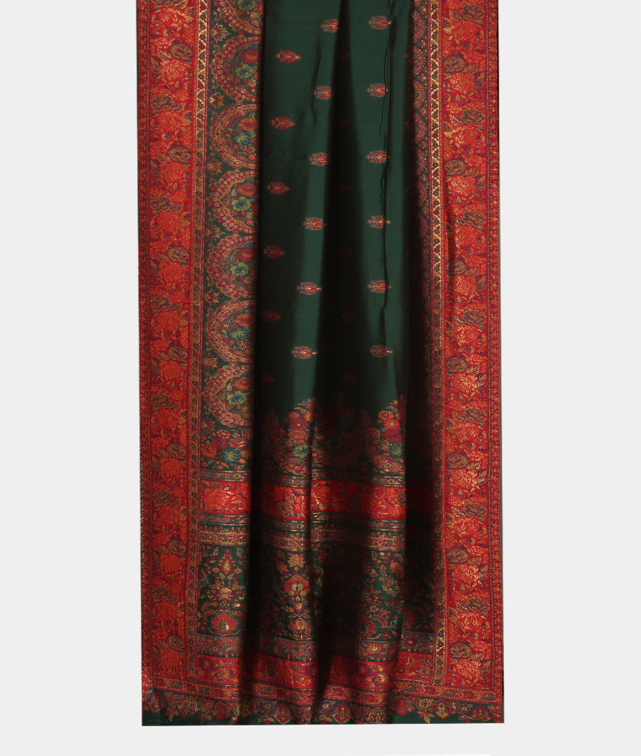 Green Cashmere Kani Silk Saree T3704382