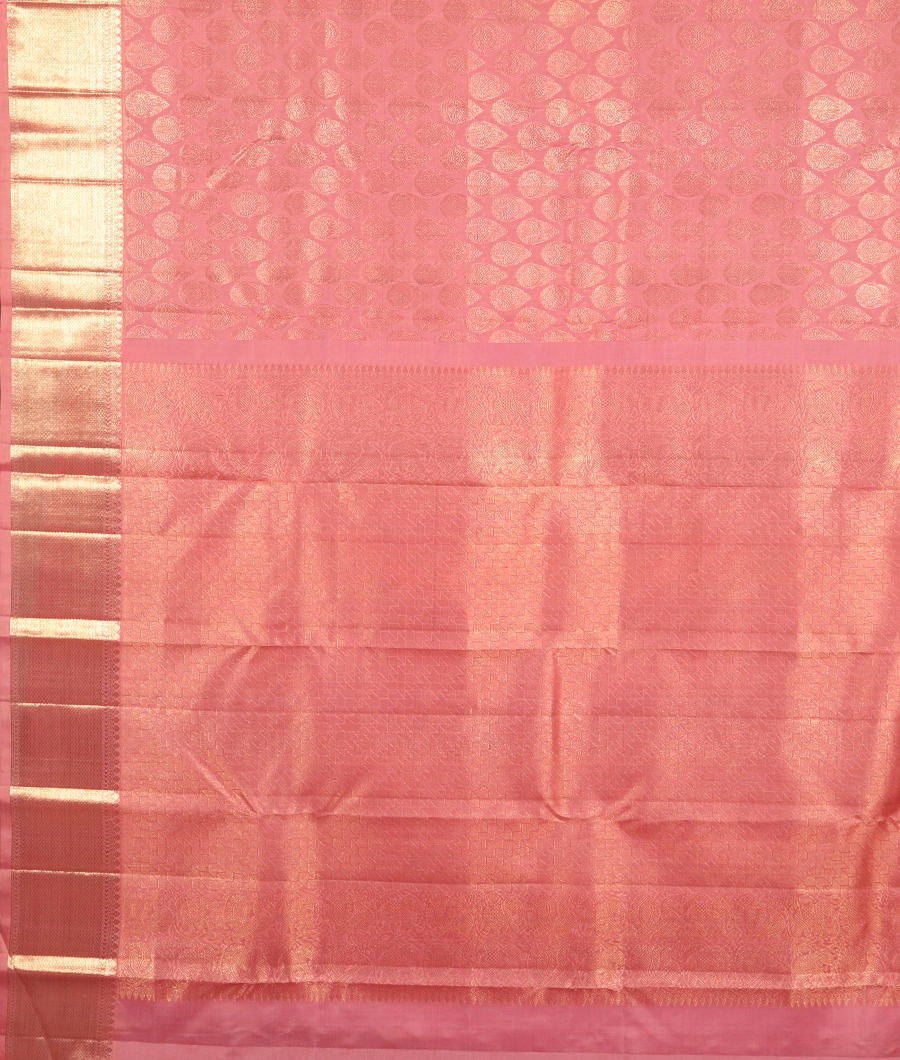 Pink Handwoven Kanjivaram Silk Saree T3440124