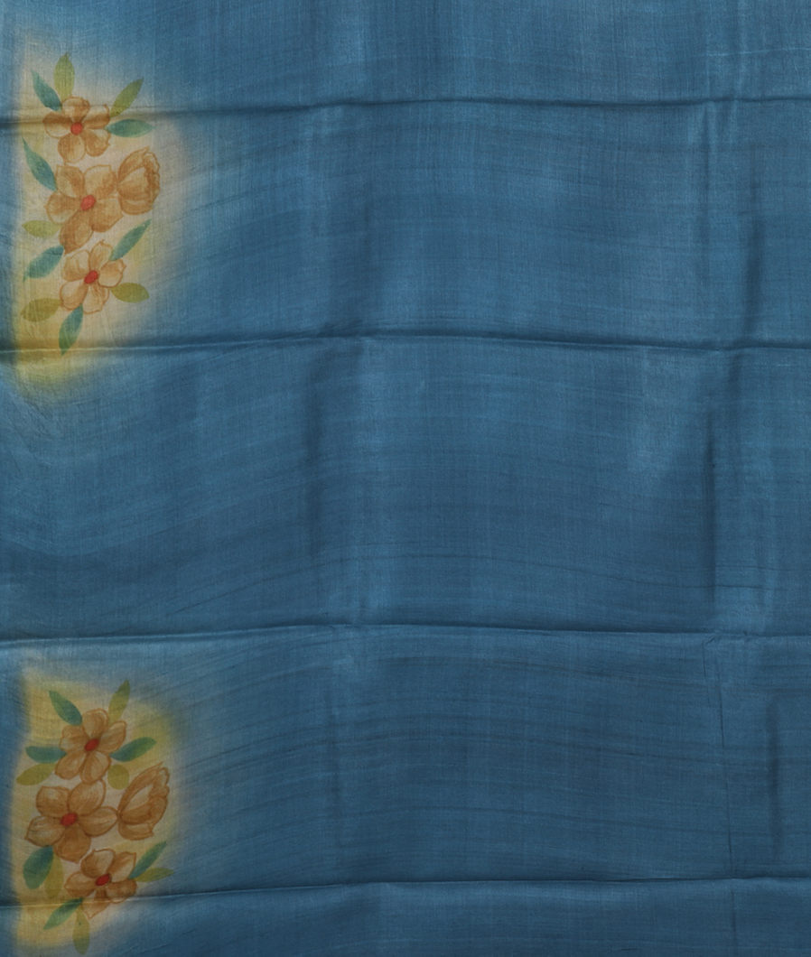 Green Tussar Printed Saree T3565943