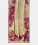 Cream Kora Organza Printed Saree T3684242