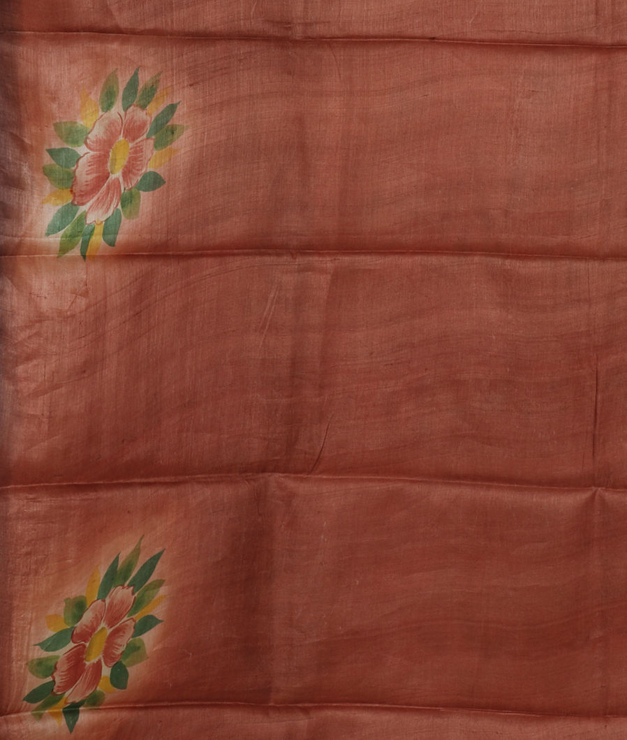 Beige Tussar Printed Saree T3565933