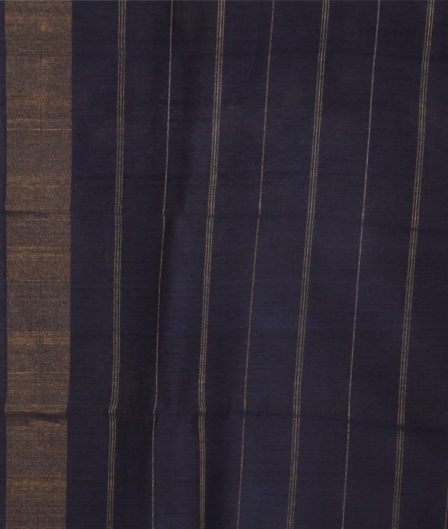 Blue Tussar Printed Saree T3127943