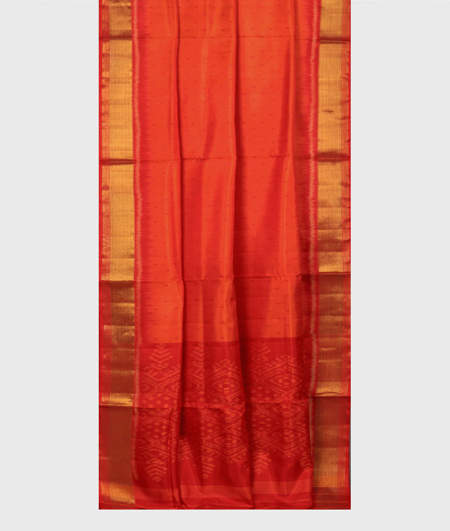 Orange Patola Silk Saree T3154502