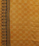 Yellow Ajrakh Printed Modal Silk Saree T3691963