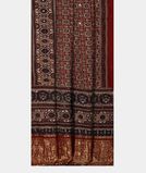 Rust Ajrakh Printed Modal Silk Saree T3692162