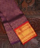 Purple Handwoven Kanjivaram Silk Kids Pavadai 1