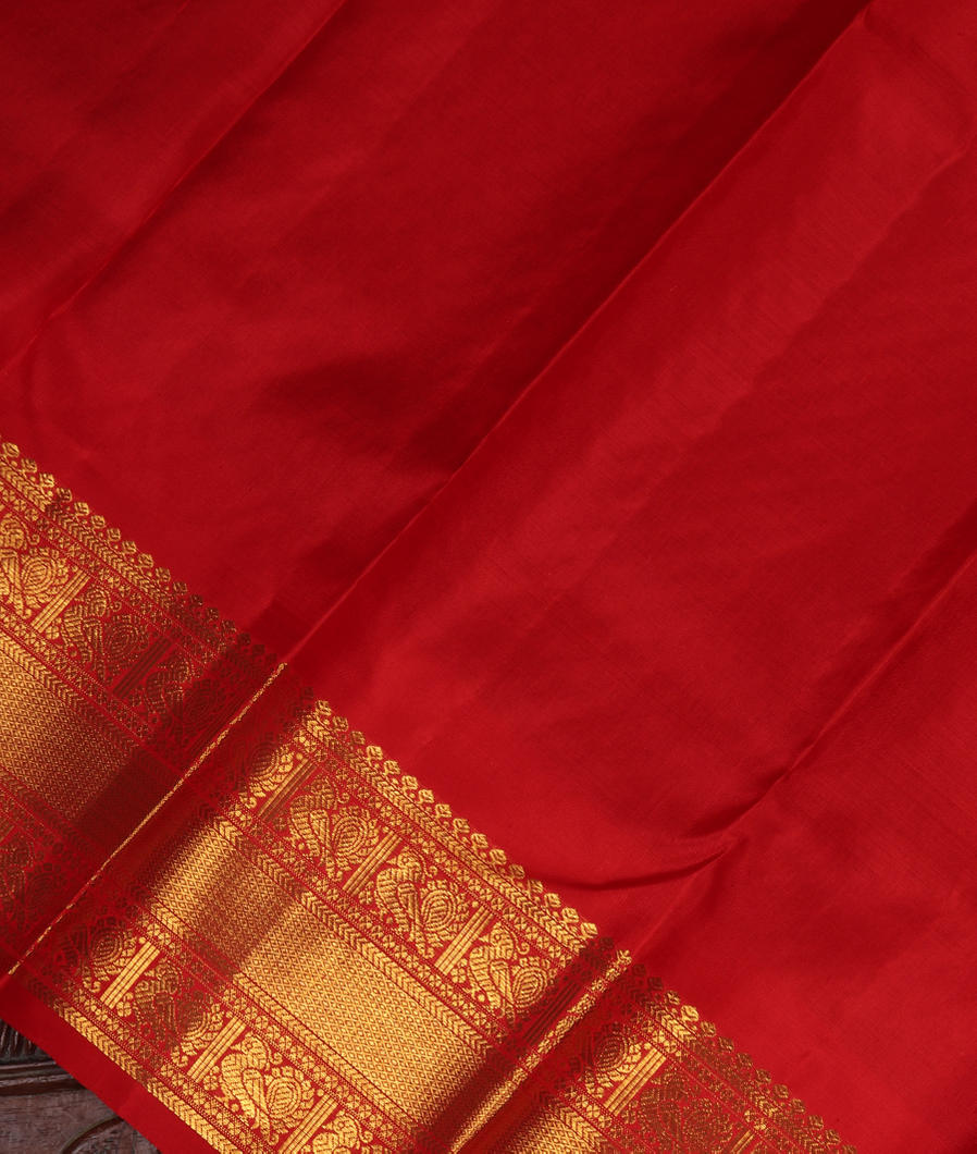 Purple Handwoven Kanjivaram Silk Kids Pavadai 2