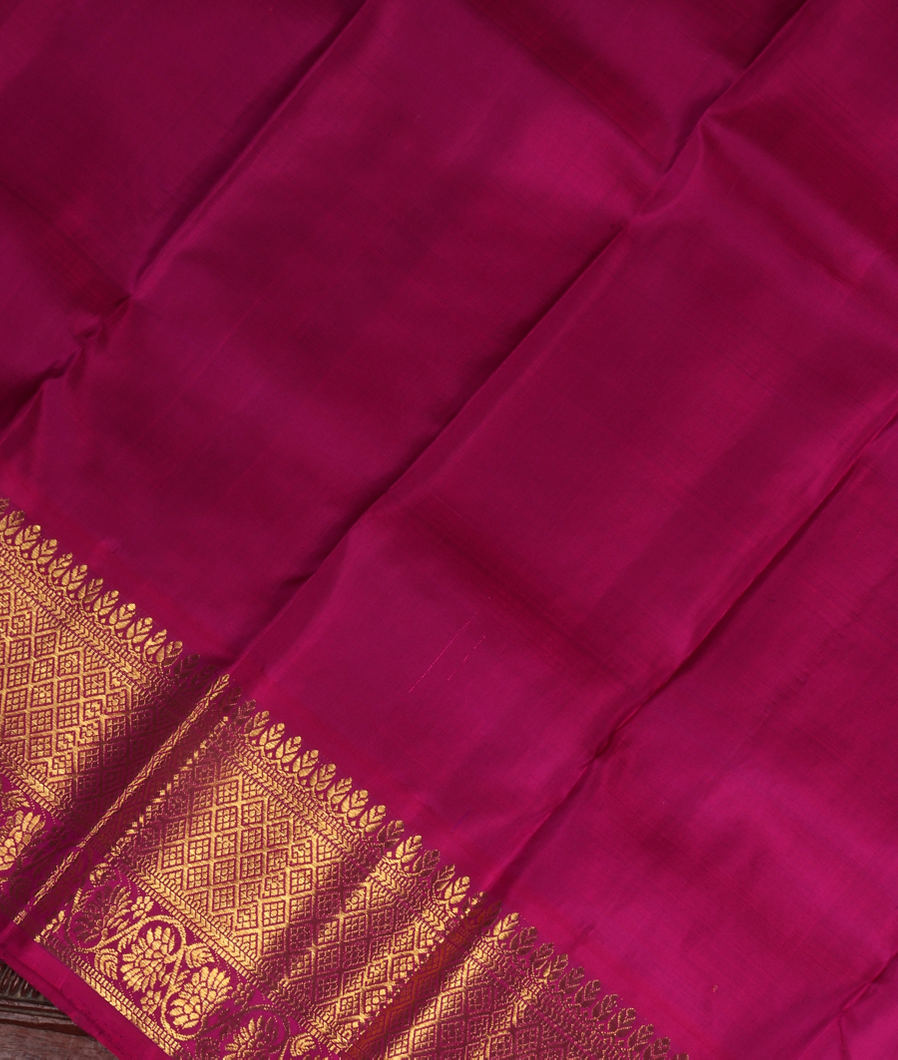 Pink Handwoven Kanjivaram Silk Kids Pavadai T3701412