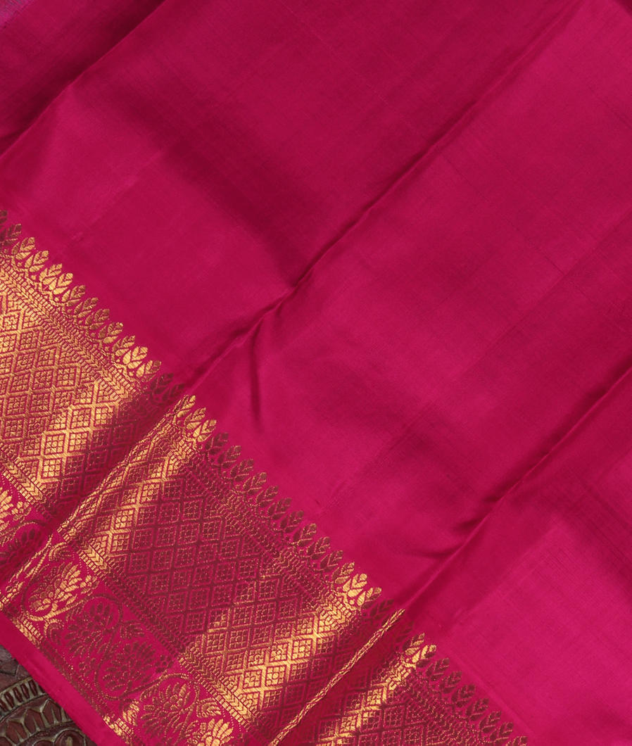 Bluish Green Handwoven Kanjivaram Silk Kids Pavadai T3701402