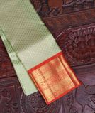 Light Green Handwoven Kanjivaram Silk Kids Pavadai T3701301
