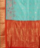 Blue Soft Silk Embroidery Saree T3696824