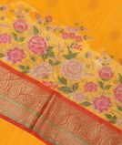 Yellow Soft Silk Embroidery Saree T3696851
