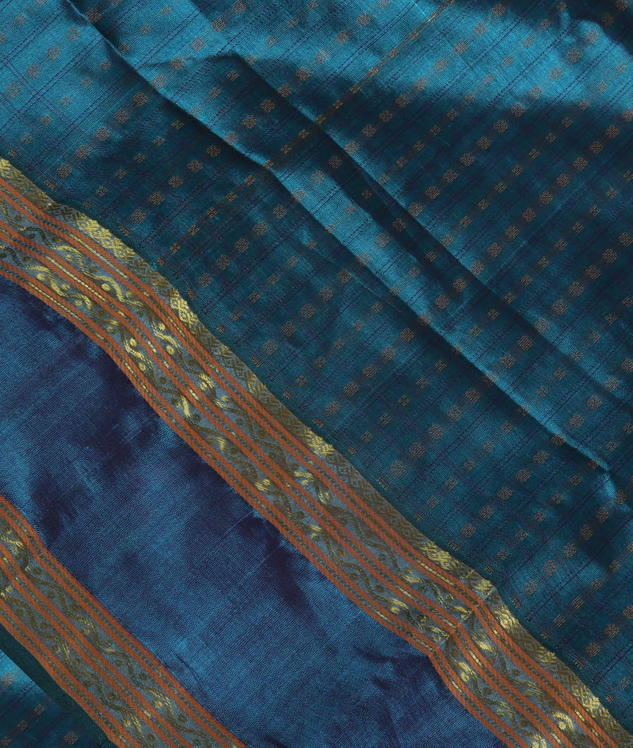 Blue Silk Cotton Saree T368312-image