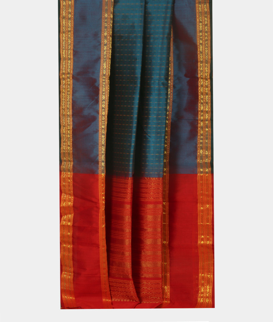 Blue Silk Cotton Saree T3683122