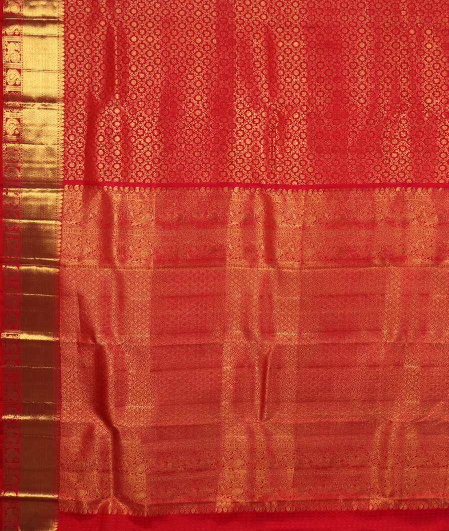 Red Handwoven Kanjivaram Silk Saree T3182904