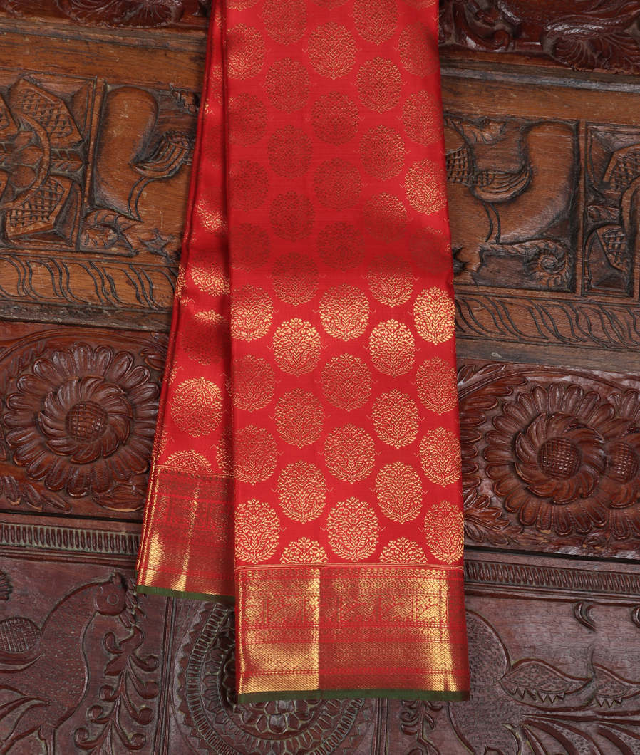 Red Handwoven Kanjivaram Silk Saree T345981-image
