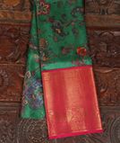 Green Printed Kanjivaram Silk Pavadai T3314391