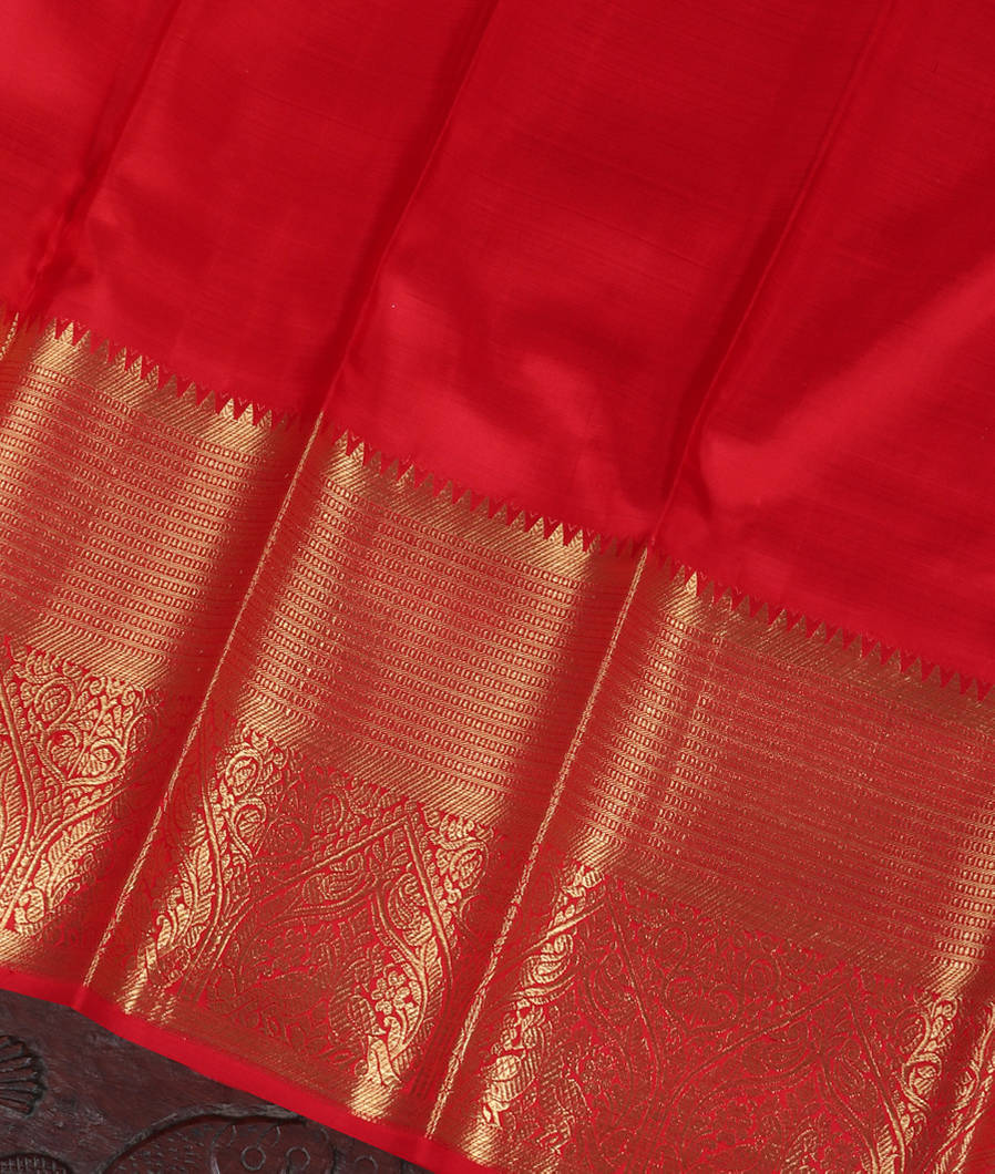 Yellow Printed Kanjivaram Silk Pavadai T3314432