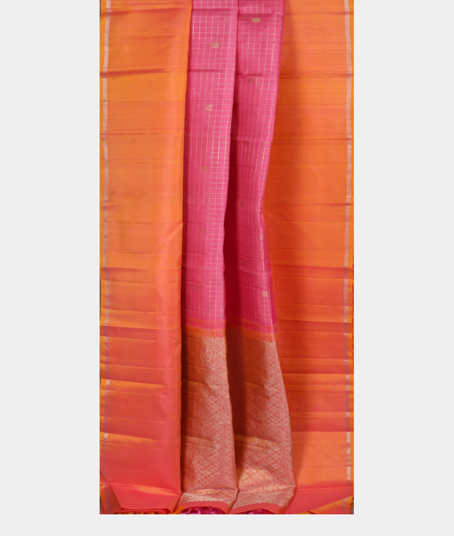 Pink Handwoven Kanjivaram Silk Saree T3603272