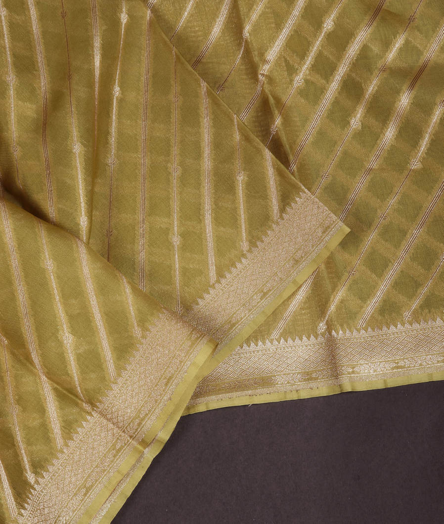 Green Banaras Organza Saree T367220-image