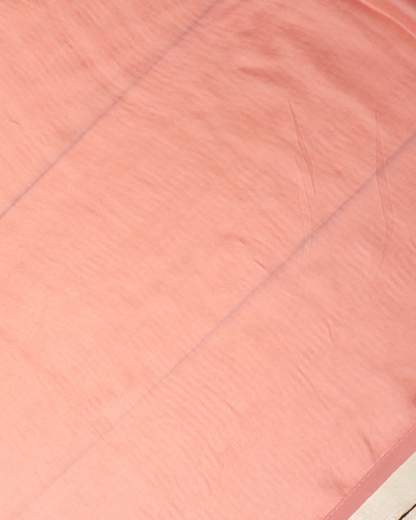 Peach Georgette Silk Saree T3618373
