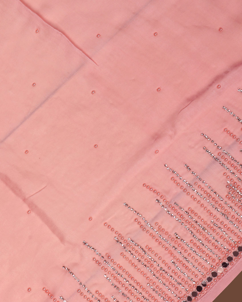Pink Georgette Silk Saree T3675203