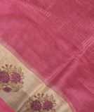 Pink Tussar Embroidery Saree T3696071