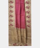 Pink Tussar Embroidery Saree T3696072