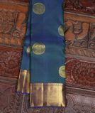 Peacock Blue Handwoven Kanjivaram Silk Saree T3609941