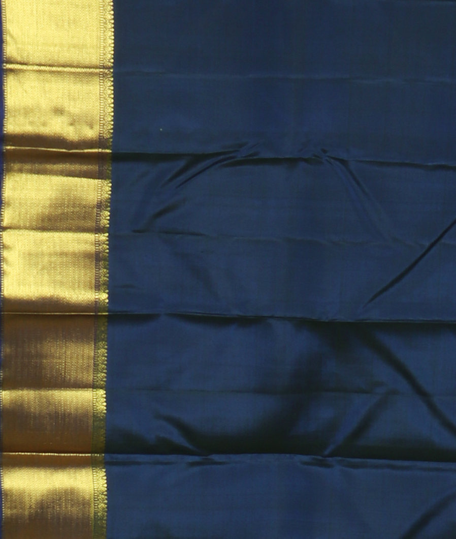 Peacock Blue Handwoven Kanjivaram Silk Saree T3609943