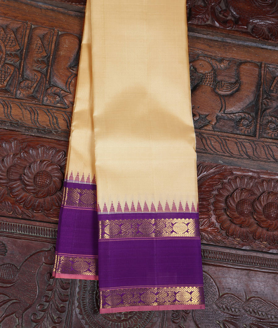 Cream Handwoven Kanjivaram Silk Saree T368061-image