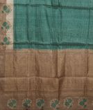 Green Tussar Embroidery Saree T3696054