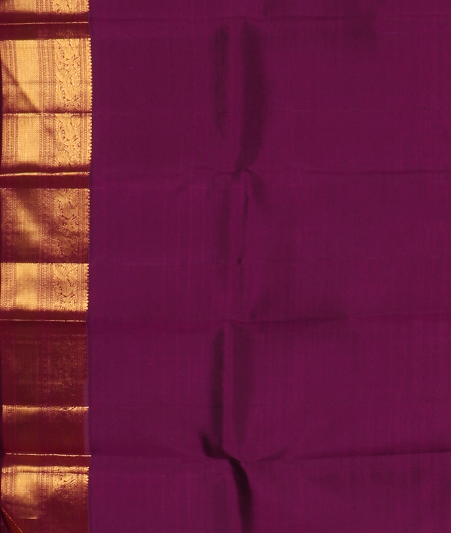 Purple Handwoven Kanjivaram Silk Saree T3609923