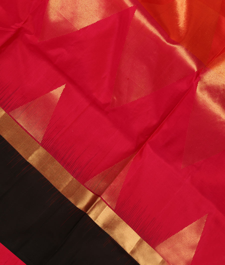 Magenta and Orange Soft Silk Saree T273718-image