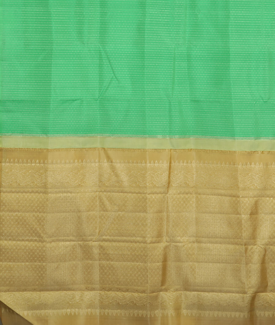Green Handwoven Kanjivaram Silk Saree T3670524